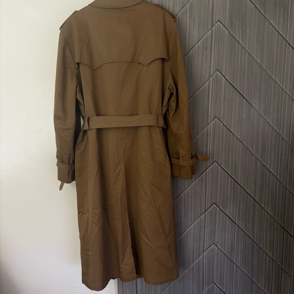Dior Christian Dior Tan Khaki Vintage Cotton Wool Blend Trench Coat 40R Unisex - Picture 6 of 16
